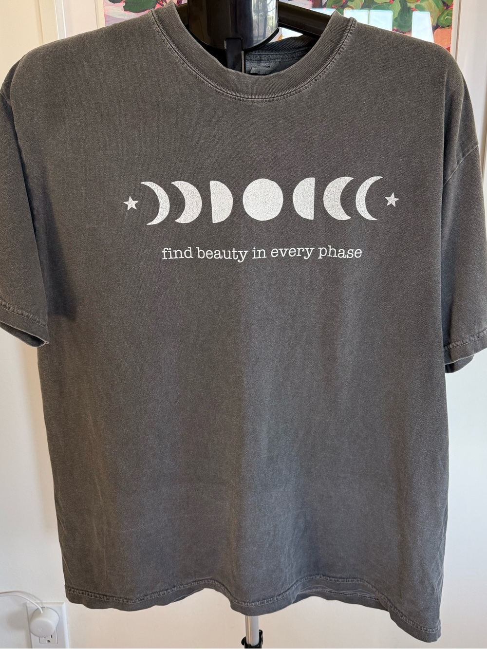 Comfort Colors XL Moon Phase Graphic Tee Find Beauty In Every Phase Gray